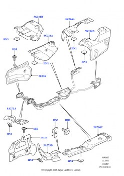Теплозащитные экраны сист.выпуска (AJ бензин 4.4 V8 EFI (220кВт))