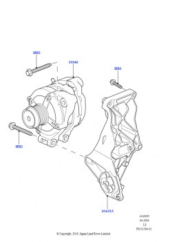 Генератор и опоры (Lion дизель 2.7 V6 (140 кВт))