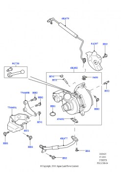 Турбокомпрессор (Lion дизель 2.7 V6 (140 кВт))