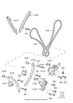 Газораспределительный механизм (Нижний, AJ бензин 4.4 V8 EFI (220кВт))