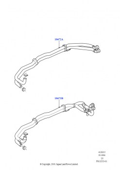 Шланги отопителя (Передний, AJ бензин 4.4 V8 EFI (220кВт))