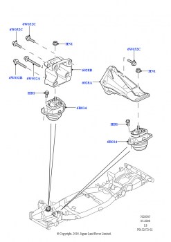 Опора двигателя (Lion дизель 2.7 V6 (140 кВт))