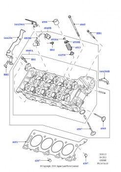 Головка цилиндров (AJ бензин 4.2 V8 Supercharged)