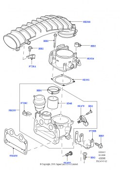 Корпус дроссельной заслонки (AJ бензин 4.2 V8 Supercharged)