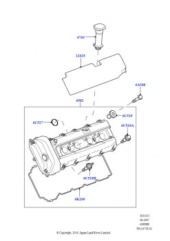 Крышка головки цилиндров (AJ бензин 4.2 V8 Supercharged)