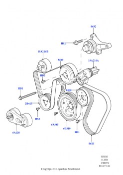 Шкивы и приводные ремни (Lion дизель 2.7 V6 (140 кВт), С контролем устойчивости)