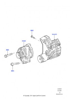 Генератор и опоры (AJ бензин 4.4 V8 EFI (220кВт))