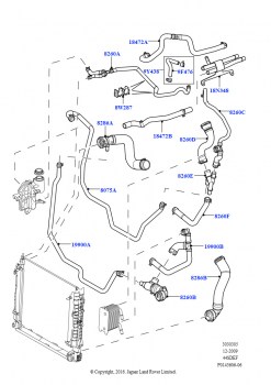 Трубопр.и шланги сист.охлажд. (AJ бензин 4.4 V8 EFI (220кВт))