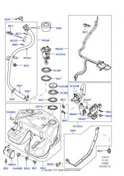 Топл. бак и сопутствующие эле. (AJ бензин 4.4 V8 EFI (220кВт))