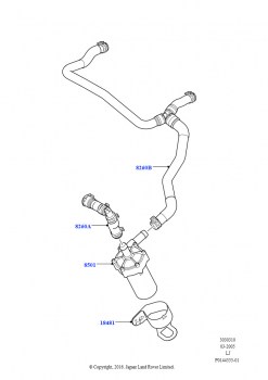Насос охлаждающей жидкости (Вспомогательный блок, AJ бензин 4.2 V8 Supercharged)