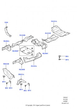 Теплозащитные экраны сист.выпуска (AJ бензин 4.4 V8 EFI (220кВт))