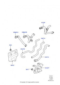 Шланги отопителя (AJ бензин 4.4 V8 EFI (220кВт), С отопителем на топливе)