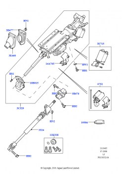 Рулевая колонка (3,6 л V8 32V DOHC EFi дизель Lion, AJ бензин 4.4 V8 EFI (220кВт), AJ бензин 4.2 V8 Supercharged)