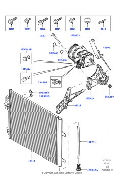 Конденс./компресс.сист.кондиц.возд. (3.2L DOHC MPI Petrol I6)