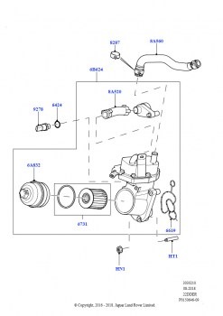 Масляный радиатор и фильтр (2.2L DOHC EFI TC DW12, 2.2L CR DI 16V Дизельный)