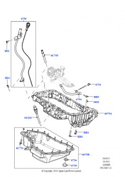 Масл. картер/указат. уровня масла (2.2L DOHC EFI TC DW12, 2.2L CR DI 16V Дизельный)