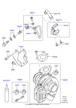 Турбокомпрессор (2.2L DOHC EFI TC DW12)