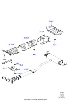 Теплозащитные экраны сист.выпуска (3.2L DOHC MPI Petrol I6)