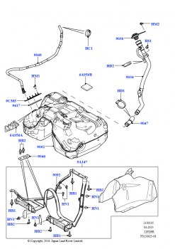 Топл. бак и сопутствующие эле. (3.2L DOHC MPI Petrol I6)