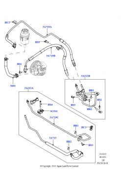 Пит.и возвр.шланги усил.рул.упр. (2.2L DOHC EFI TC DW12, 2.2L CR DI 16V Дизельный)