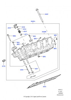 Головка цилиндров (RH, 3,6 л V8 32V DOHC EFi дизель Lion)