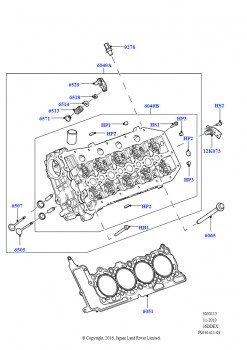 Головка цилиндров (LH, 3,6 л V8 32V DOHC EFi дизель Lion)