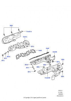 Выпускной коллектор (3,6 л V8 32V DOHC EFi дизель Lion)