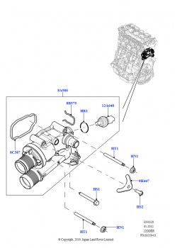 Термостат/корпус и сопут.эл-ты (2.2L CR DI 16V Дизельный, 2.2L DOHC EFI TC DW12)