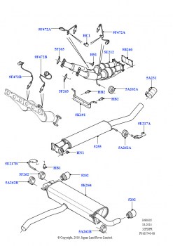 Система выпуска (3.2L DOHC MPI Petrol I6)