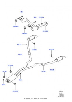 Система выпуска (3,6 л V8 32V DOHC EFi дизель Lion)