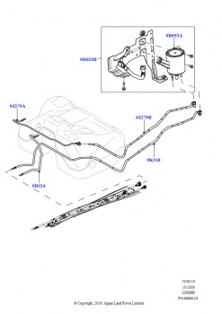 Топливные магистрали (Задний, 3.2L DOHC MPI Petrol I6)