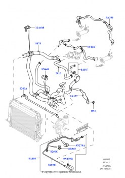 Трубопр.и шланги сист.охлажд. (Lion дизель 2.7 V6 (140 кВт), Stage IV + DPF выхлоп, Lion дизель 2.7 V6 (140 кВт), Токсичность выхлопа Euro 4)