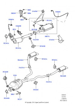 Система выпуска (Lion дизель 2.7 V6 (140 кВт), Stage IV + DPF выхлоп, С фильтр.тверд.прод.сгор. диз.топ.)