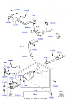 Система выпуска (3,6 л V8 32V DOHC EFi дизель Lion, Stage IV + DPF выхлоп, С фильтр.тверд.прод.сгор. диз.топ.)