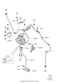 Турбокомпрессор (RH, 3,6 л V8 32V DOHC EFi дизель Lion)