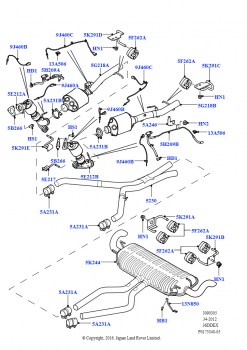 Система выпуска (3,6 л V8 32V DOHC EFi дизель Lion, Stage IV + DPF выхлоп, С фильтр.тверд.прод.сгор. диз.топ., 3,6 л V8 32V DOHC EFi дизель Lion, Станд.токсичн. IV этапа + CDPF, С 