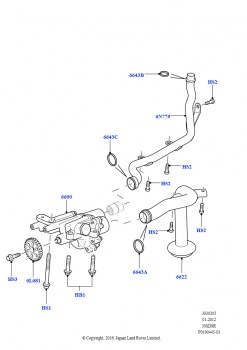 Масляный насос (5,0 л OHC SGDI SC V8 бензин - AJ133)