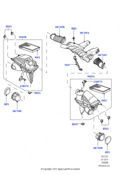 Воздушный фильтр (5,0 л OHC SGDI SC V8 бензин - AJ133)