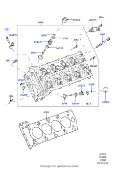 Головка цилиндров (5,0 л OHC SGDI NA V8 бензин - AJ133)