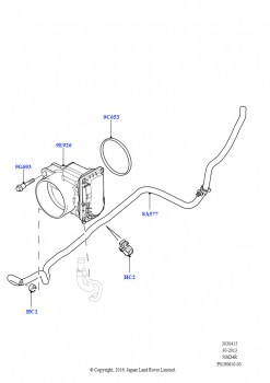 Корпус дроссельной заслонки (5,0 л OHC SGDI NA V8 бензин - AJ133)