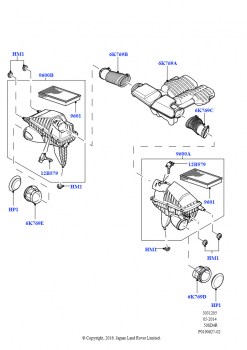 Воздушный фильтр (5,0 л OHC SGDI NA V8 бензин - AJ133)