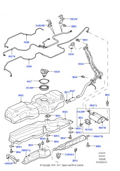 Топл. бак и сопутствующие эле. (5,0 л OHC SGDI NA V8 бензин - AJ133)