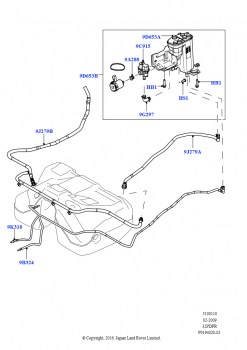 Топливные магистрали (Задний, 3.2L DOHC MPI Petrol I6, Трбования ULEV II)