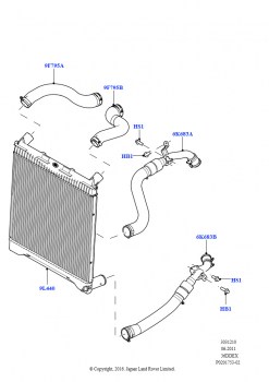 Пром.теплообм/воздуховоды и шланги (3,6 л V8 32V DOHC EFi дизель Lion)