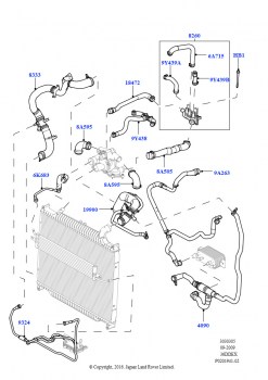 Трубопр.и шланги сист.охлажд. (3,6 л V8 32V DOHC EFi дизель Lion)