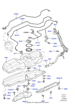 Топл. бак и сопутствующие эле. (3,6 л V8 32V DOHC EFi дизель Lion)