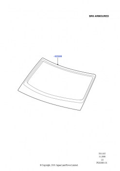 Лоб.стекло/внутр.зеркало задн.вида (4050KG ECWVTA, Бронирование уровня B6)