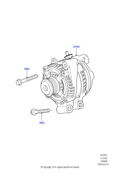 Генератор и опоры (5,0 л OHC SGDI SC V8 бензин - AJ133)