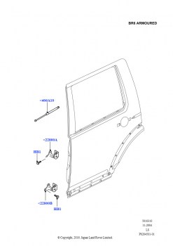 Задние двери, петли и уплотнители (4050KG ECWVTA, Бронирование уровня B6)