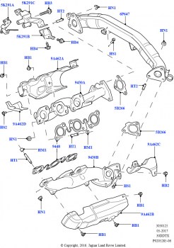 Выпускной коллектор (Дизельный 3,0 V6)